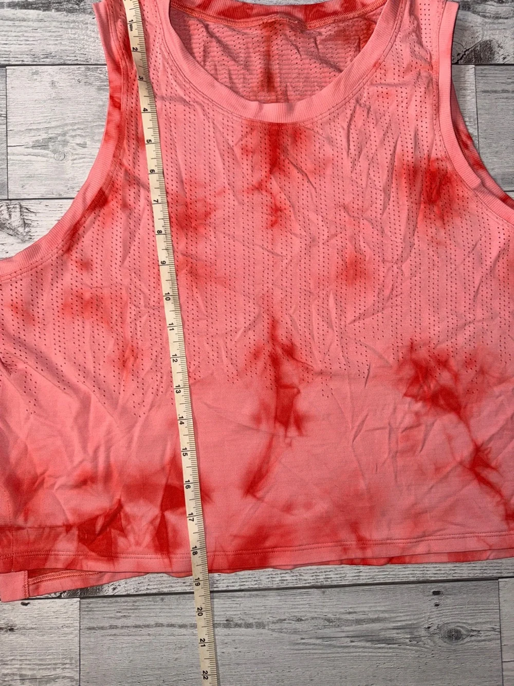 Lululemon Pink Tie-Dye Racerback Crop Tank Top